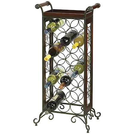 21 Bottle Wine Butler with Tray Top